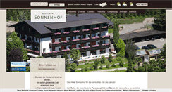 Desktop Screenshot of hotel-sonnenhof.com