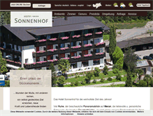 Tablet Screenshot of hotel-sonnenhof.com